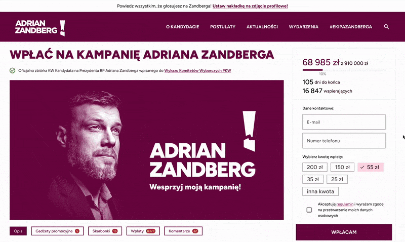 Formularz zamawiania materiałów kampanijnych